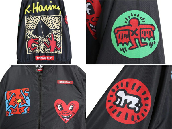 楽天市場】Keith Haring × MEMBERS ONLY フルジップ ナイロン