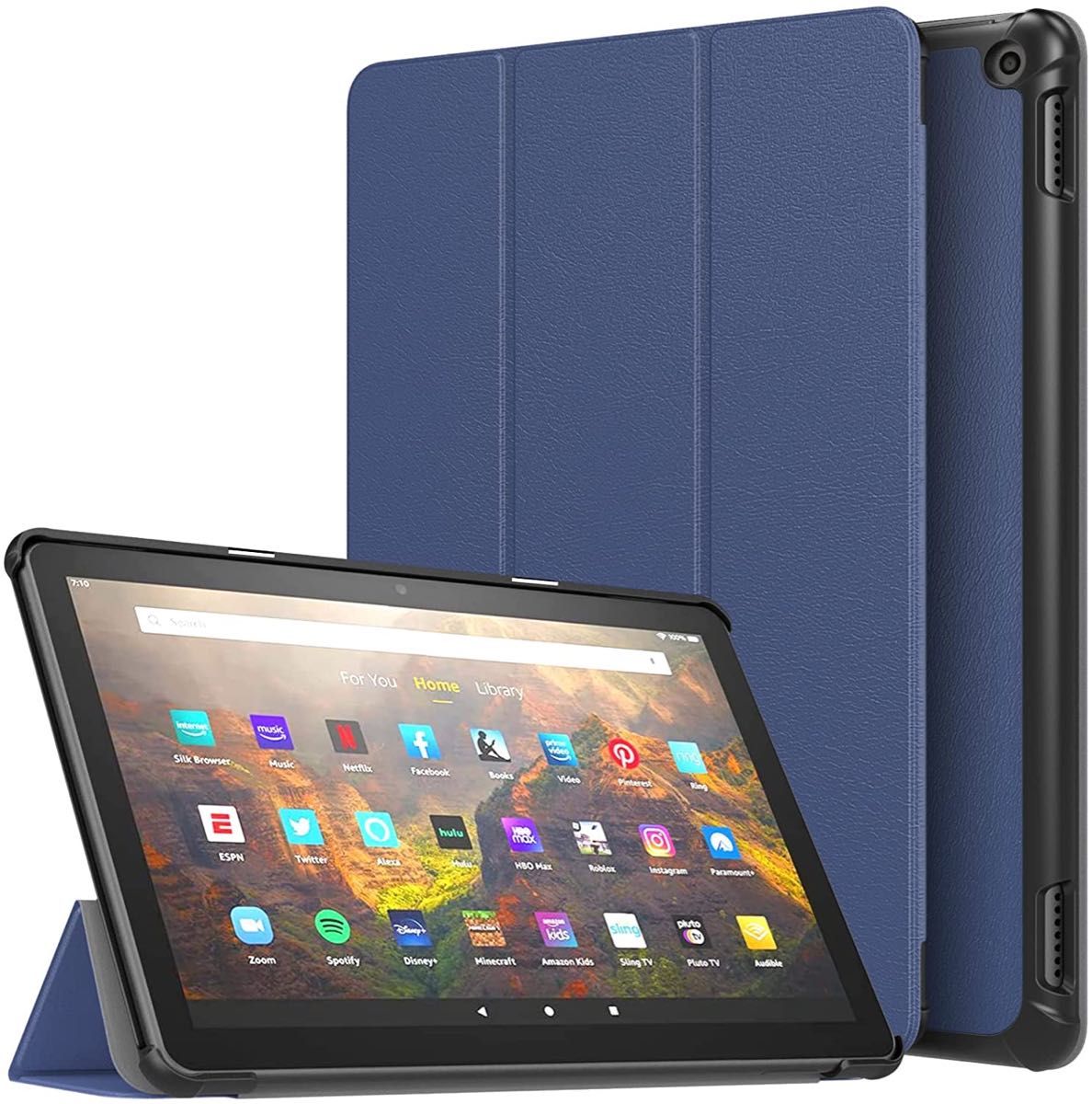 Amazon fire HD 10 32GB 第11世代 2021年モデル ダークブルー カバー