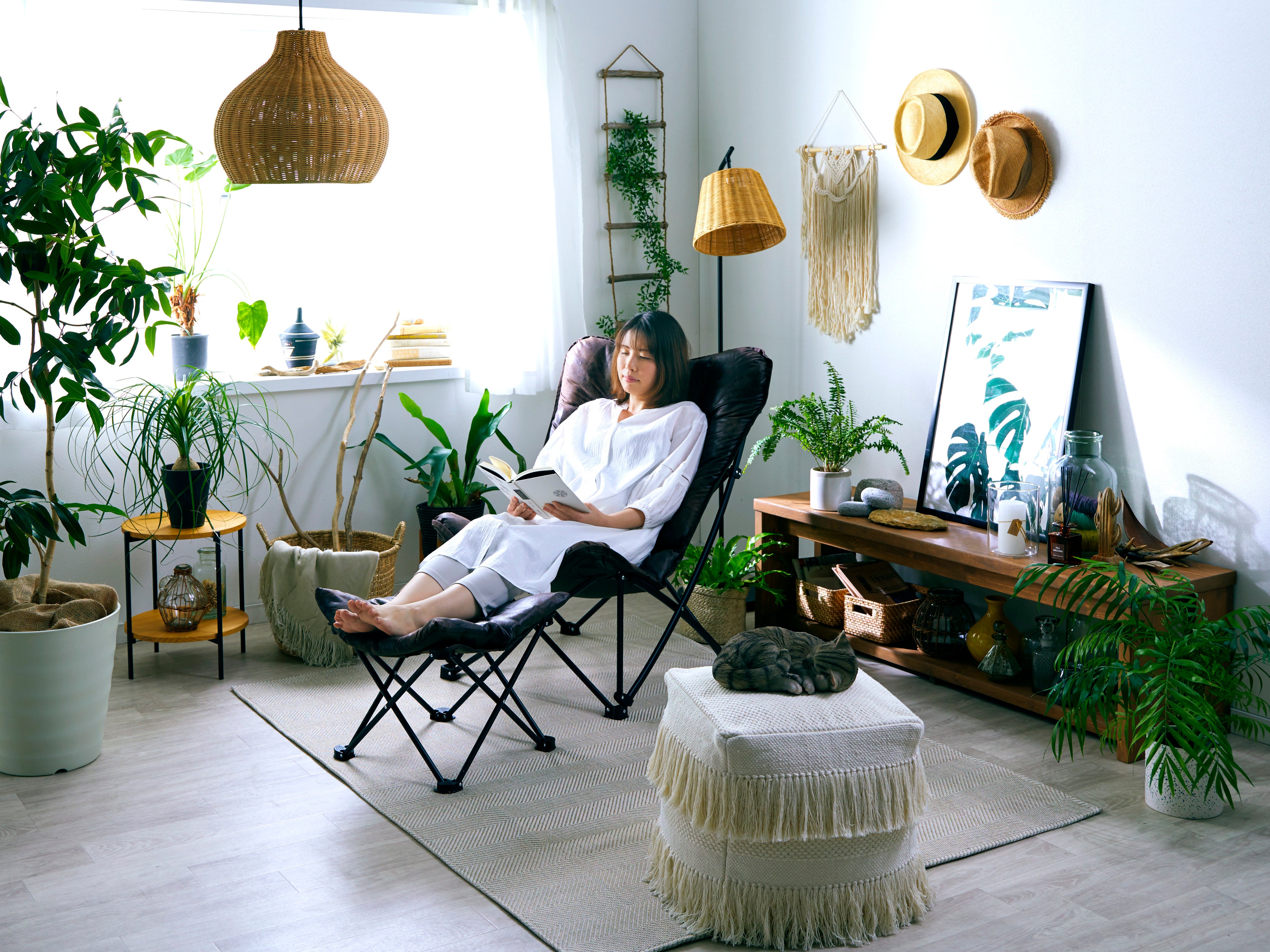 ニトリアウトドアの代名詞！ハイバックのバタフライチェアとオットマン